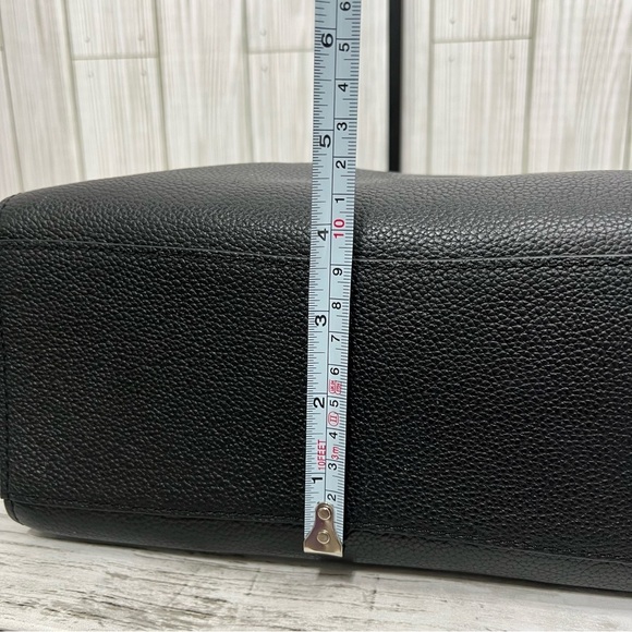 Coach Black Pebbled Leather Tote Shoulder Bag - Picture 8 of 10